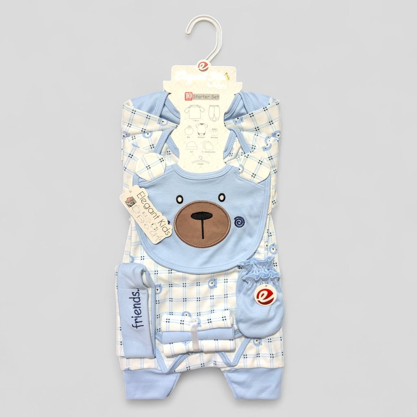 Newborn 10 pc Bear Baby Starter Set