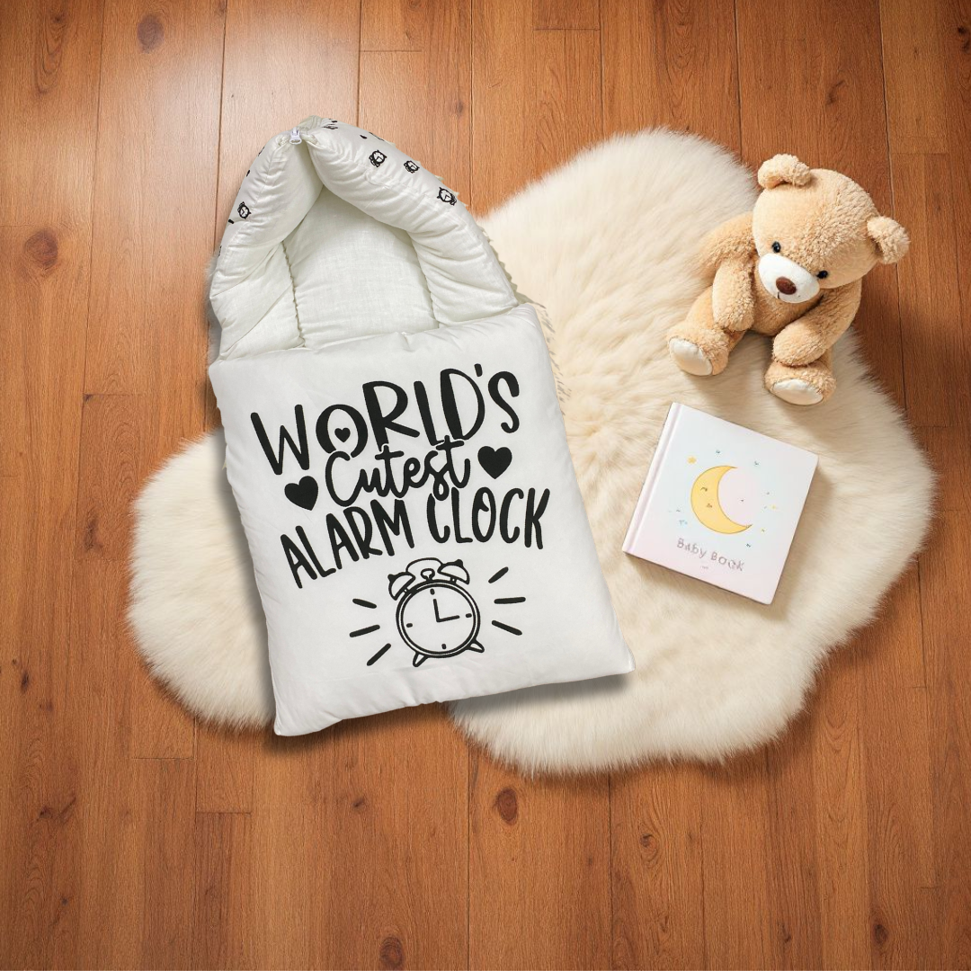 World's Cutest Alarm Clock Baby Carry Nest | Soft Cotton for Ultimate Comfort
