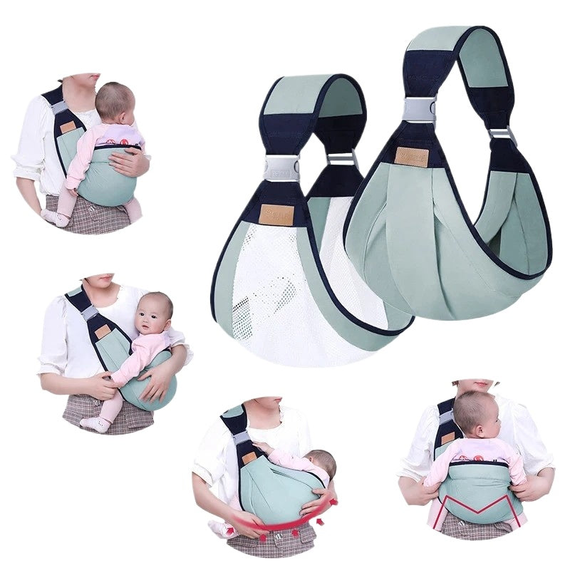 Kidzo Baby Sling Carrier | Ergonomic, Adjustable & Breathable Wrap for Newborns and Infants