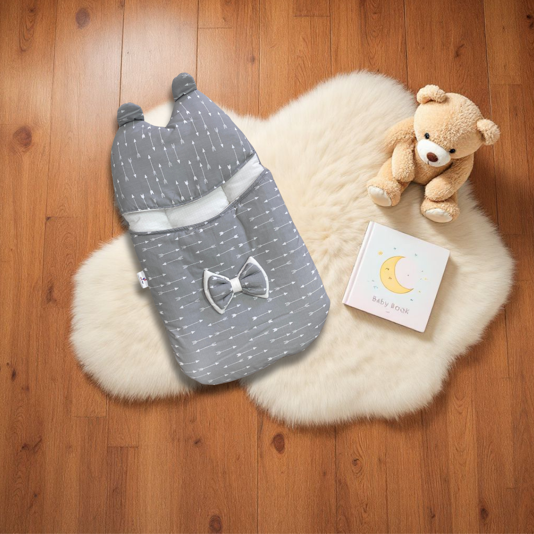 White Dot Print Baby Carry Nest |Soft, Breathable & Travel-Friendly