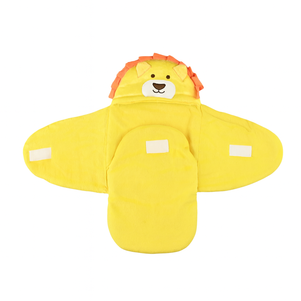 Fleece Cozy Lion Baby Swaddle Wrap