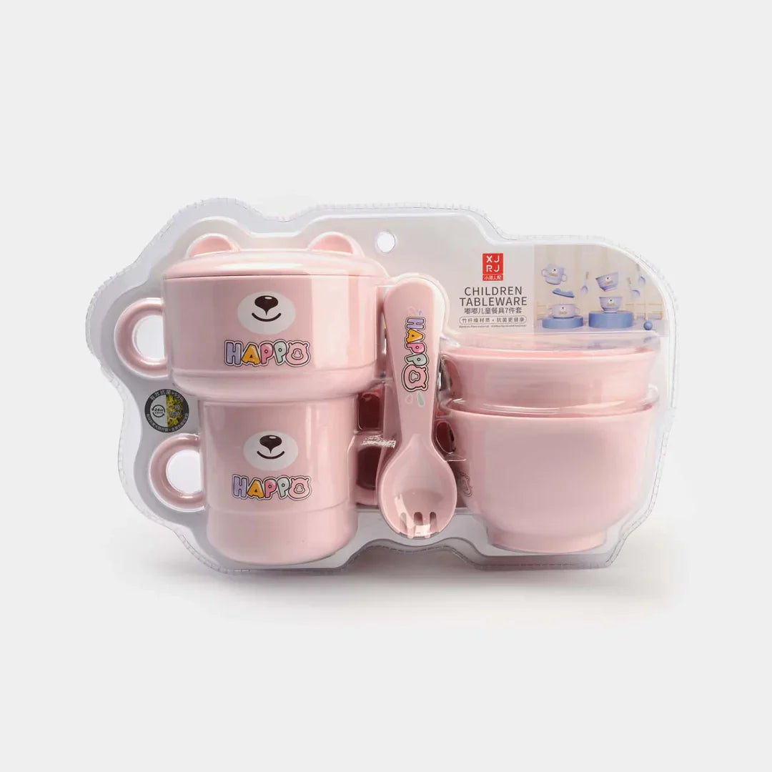 Baby Multicolor 7 Pc Happy Table Feeding Set