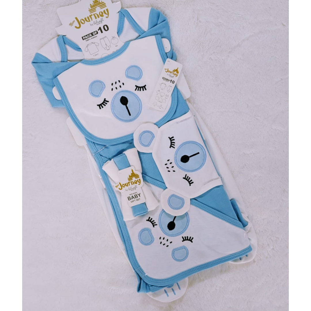 New born 10 Pc All in one Bear Baby suit set (0-3 months)