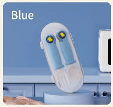 2 Pc Silicone Feeding Spoon & Fork Set