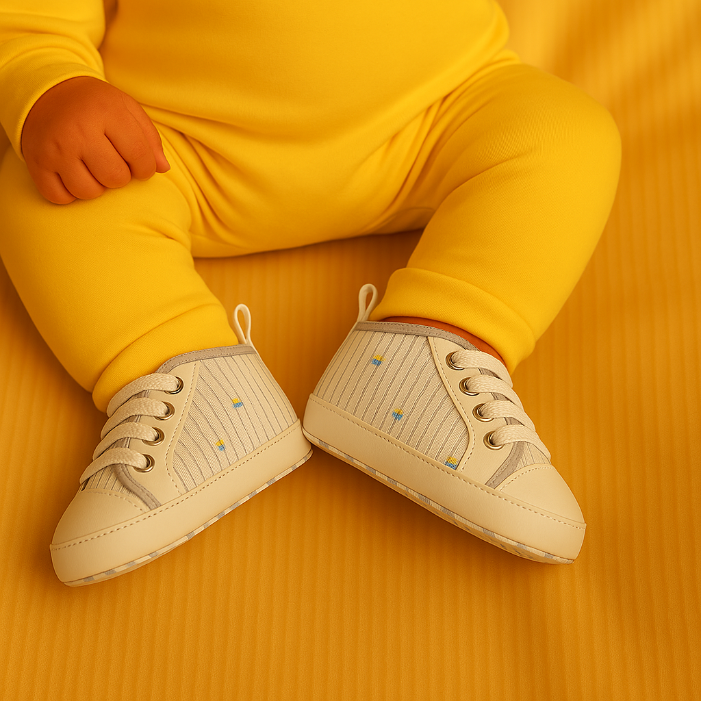 Cozy Pinstripe Baby Shoes for Newborns