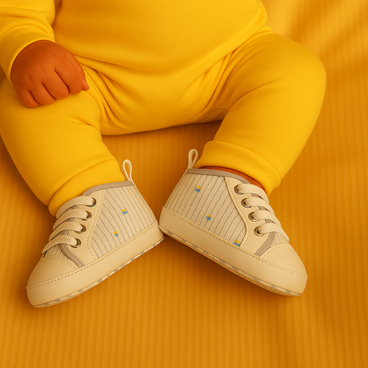 Cozy Pinstripe Baby Shoes for Newborns
