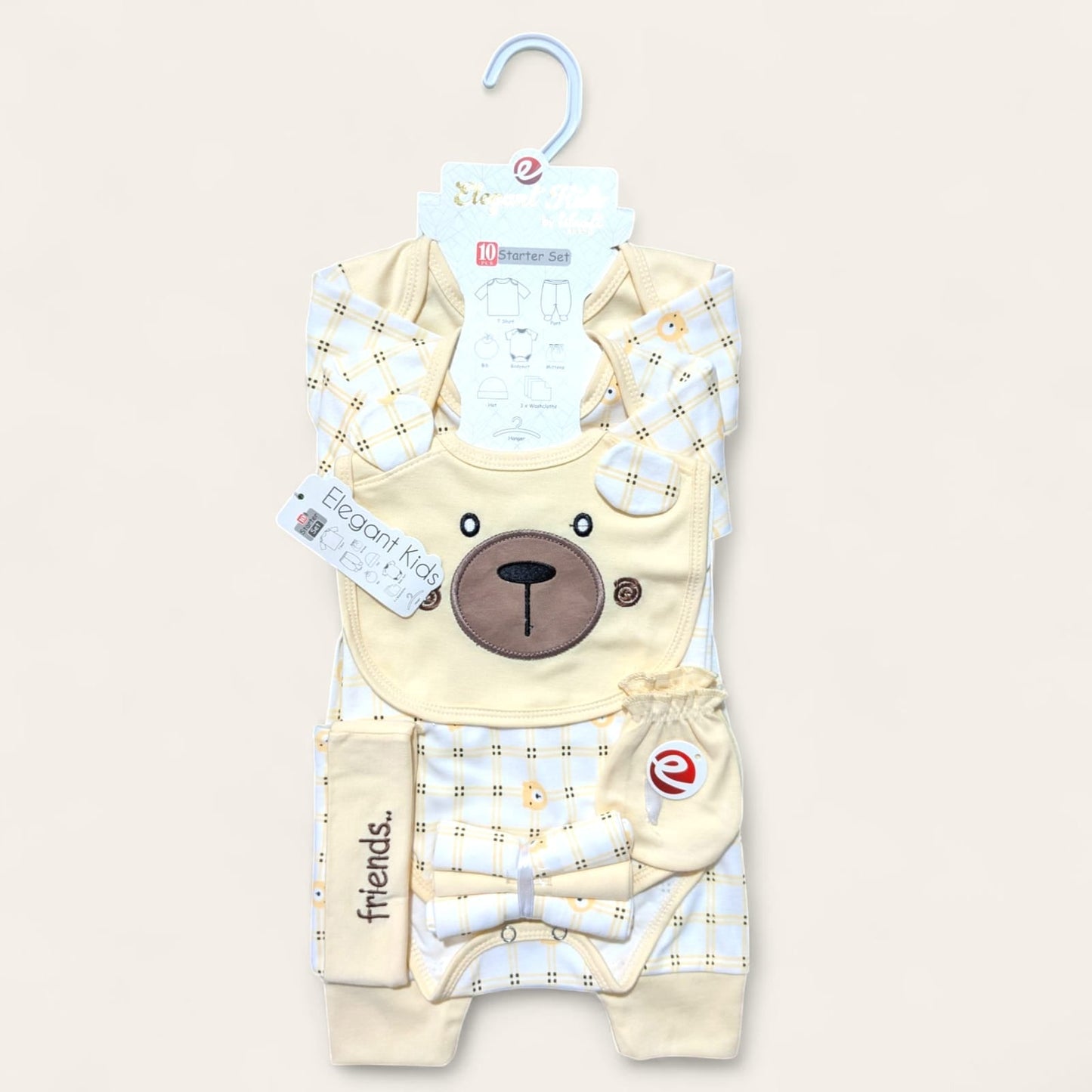 Newborn 10 pc Bear Baby Starter Set