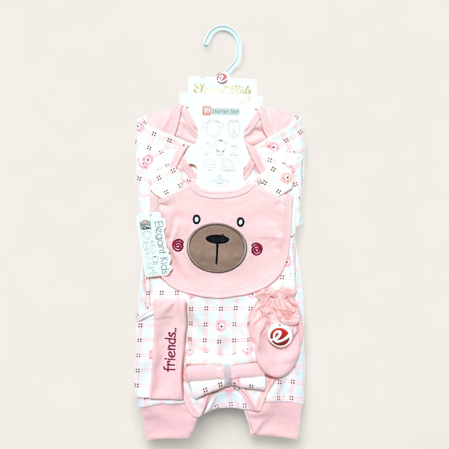 Newborn 10 pc Bear Baby Starter Set