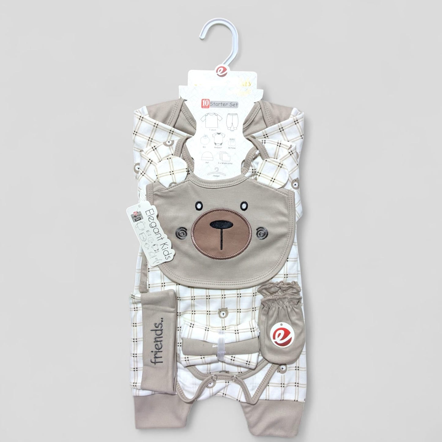 Newborn 10 pc Bear Baby Starter Set