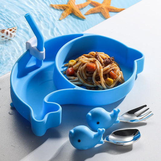 Baby 4 Pc Dolphin  Feeding Silicone Set