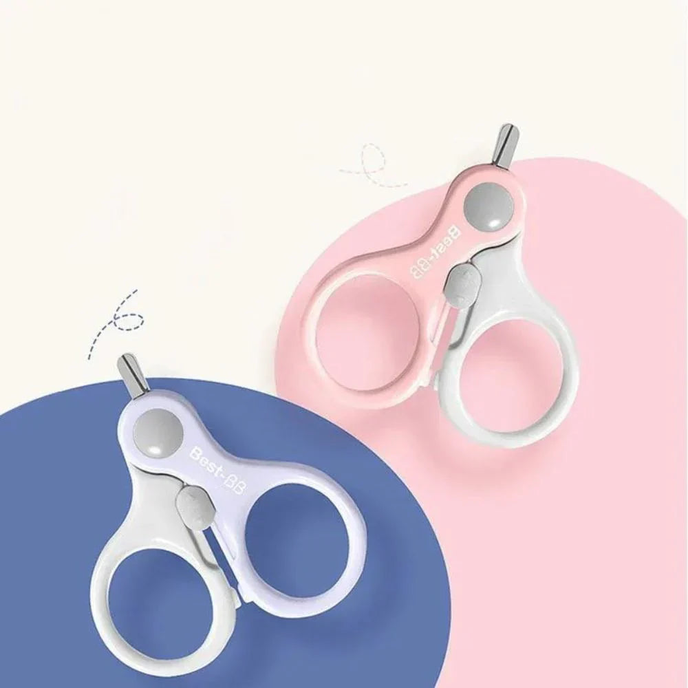 newborn Safety Nail Scissors Pink & Grey