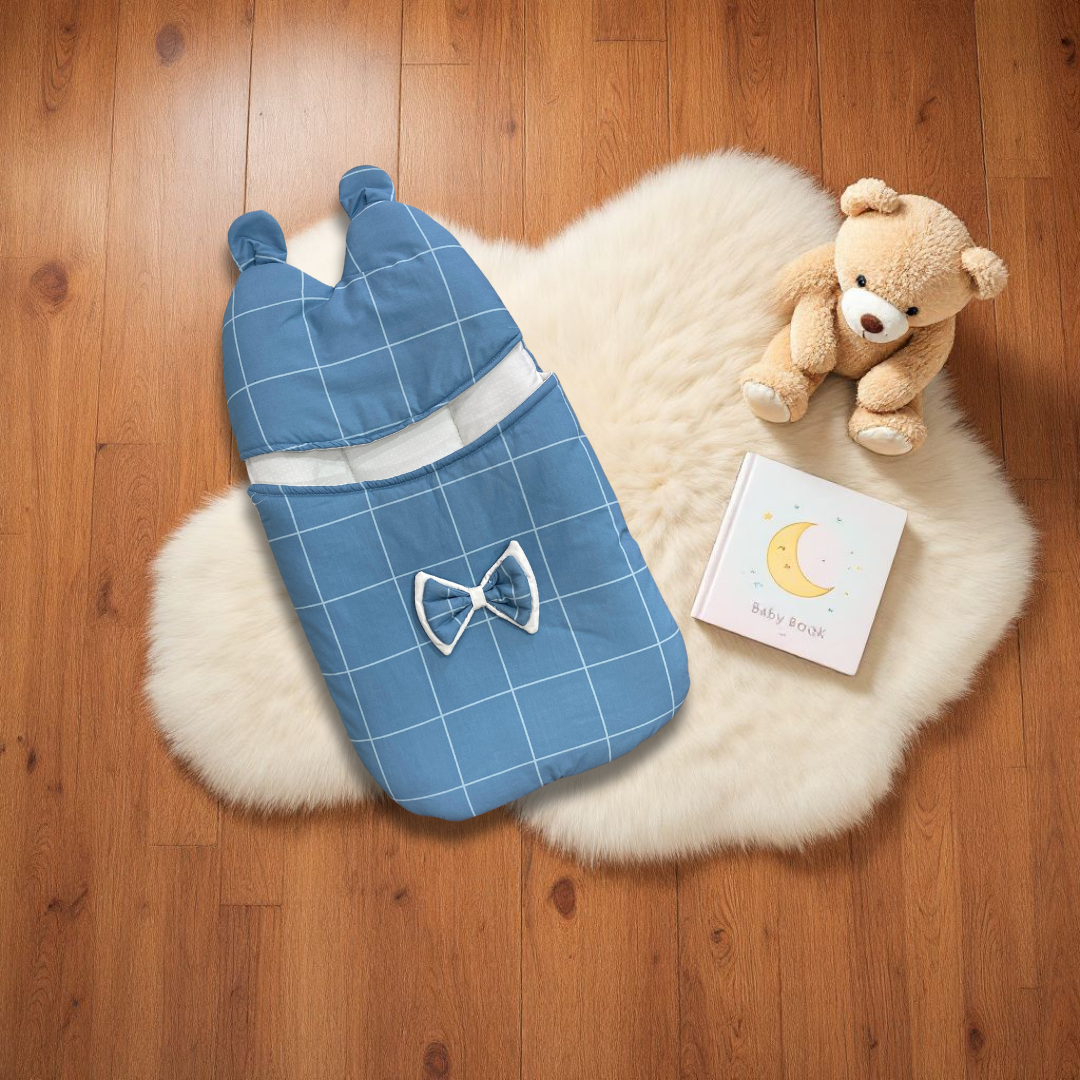 Baby Carry Nest with Check Print | Soft & Breathable Fabric