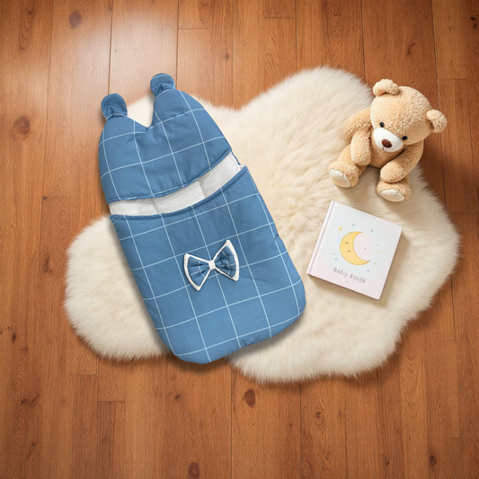 Baby Carry Nest with Check Print | Soft & Breathable Fabric