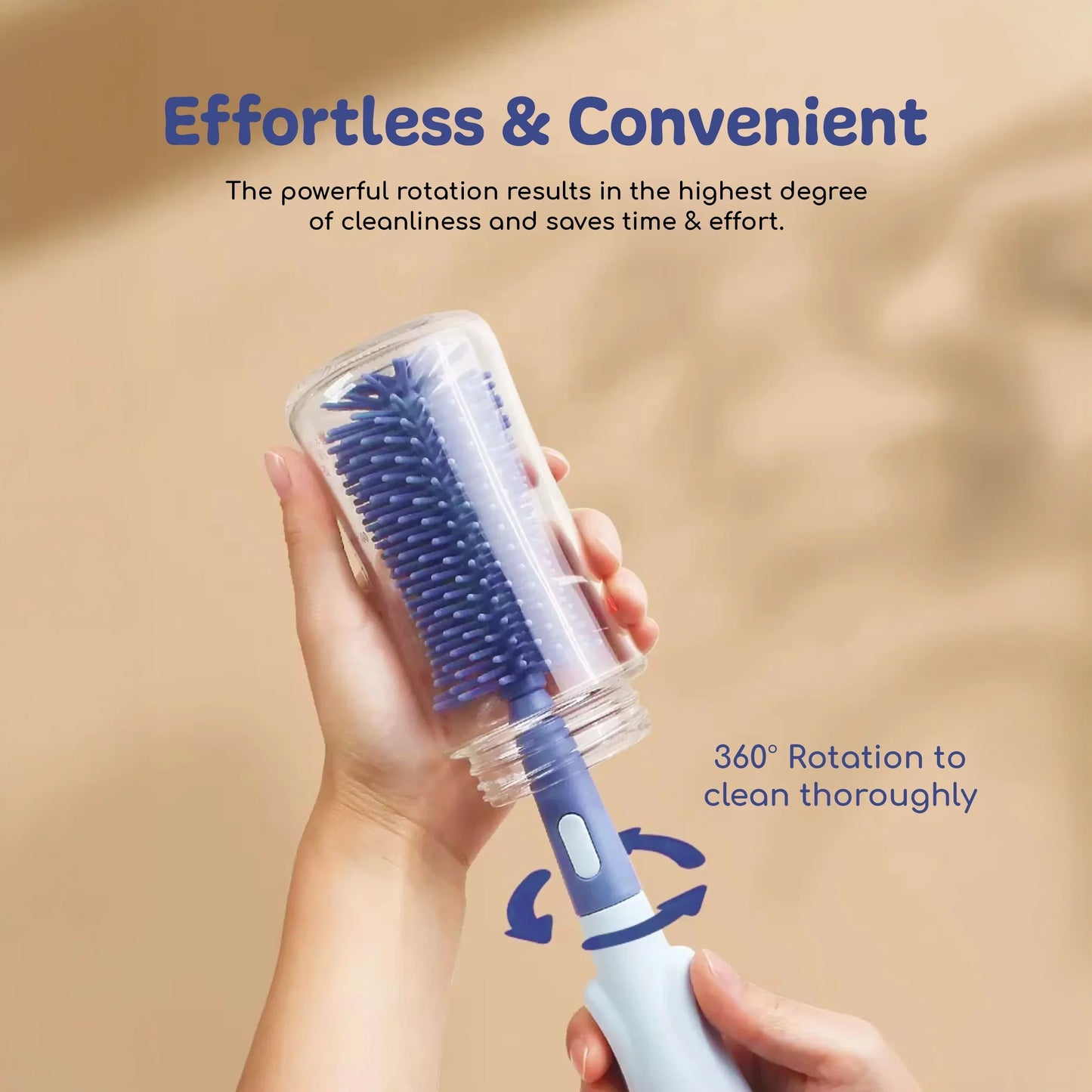 3 in 1 Baby Blue Silicone Feeder Cleaner