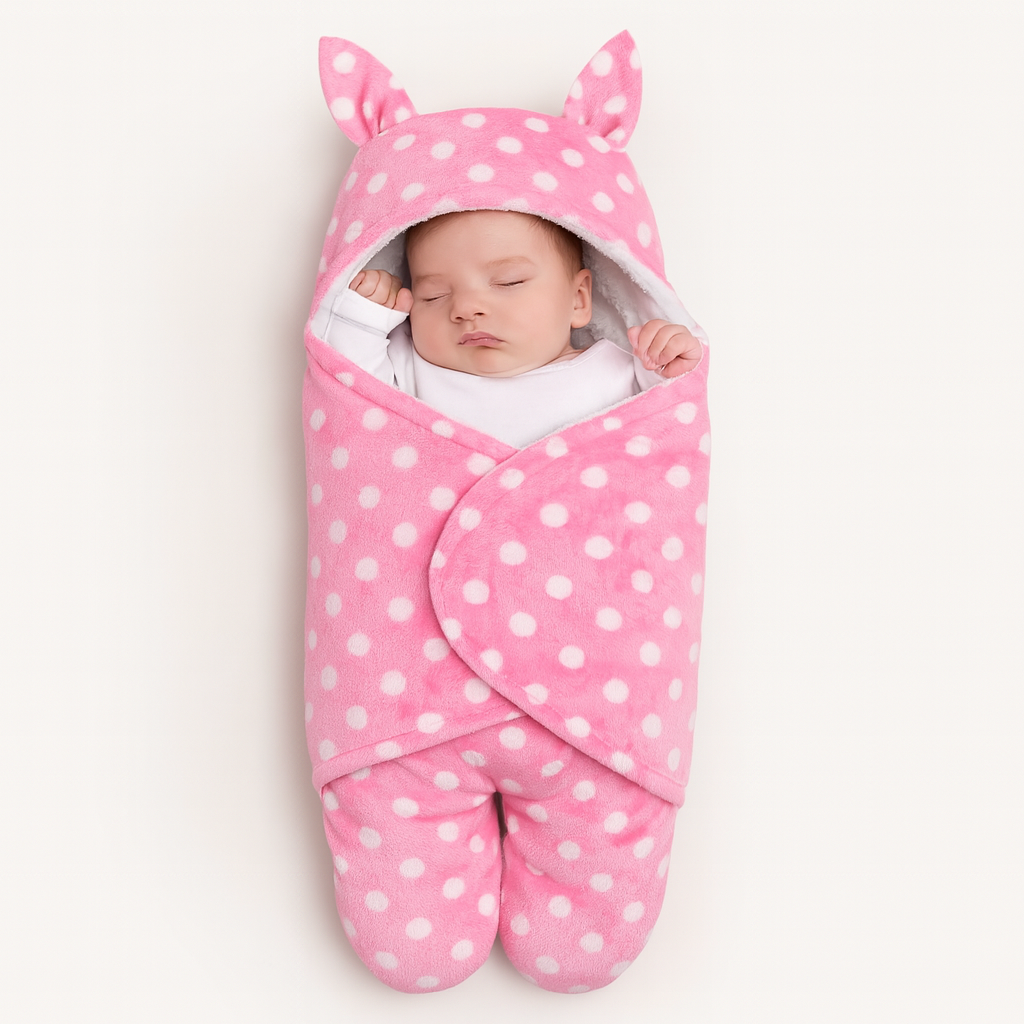 Dreamy Fleece Baby Swaddle | Cozy Sleeping Bag for Newborns (0–7M)