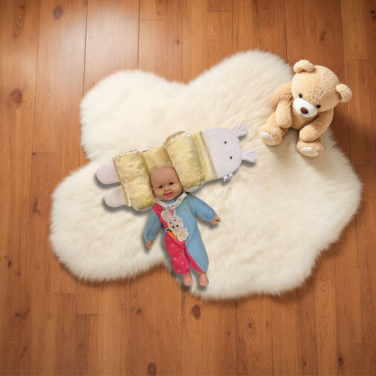 Baby Head Shaping Pillow Yellow Print