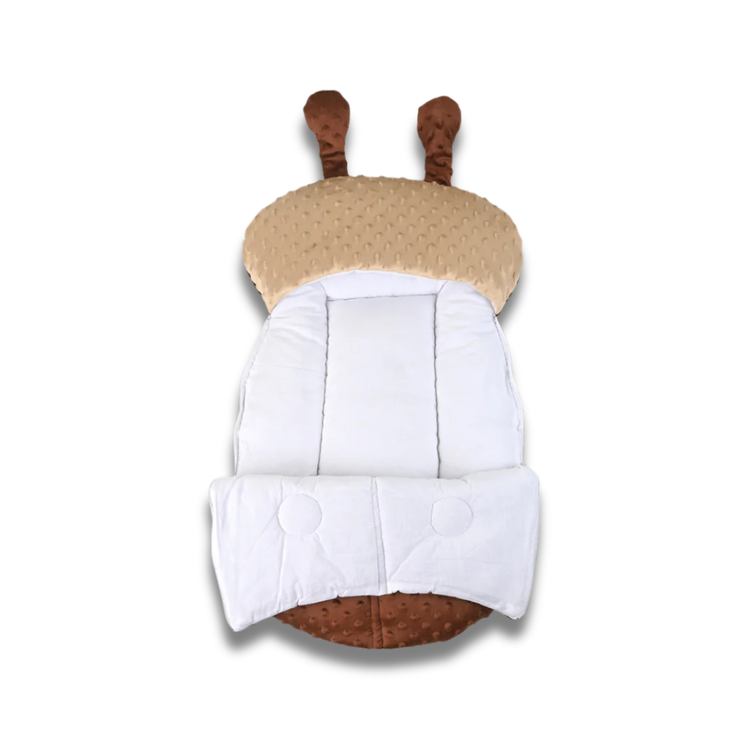 Adorable Brown Minky Carry Nest for Babies