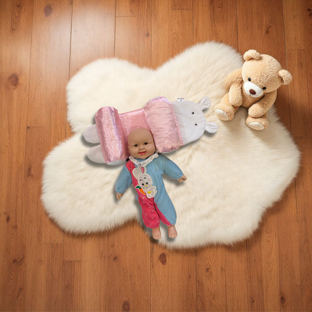 Baby Head Shaping Pillow Pink Print