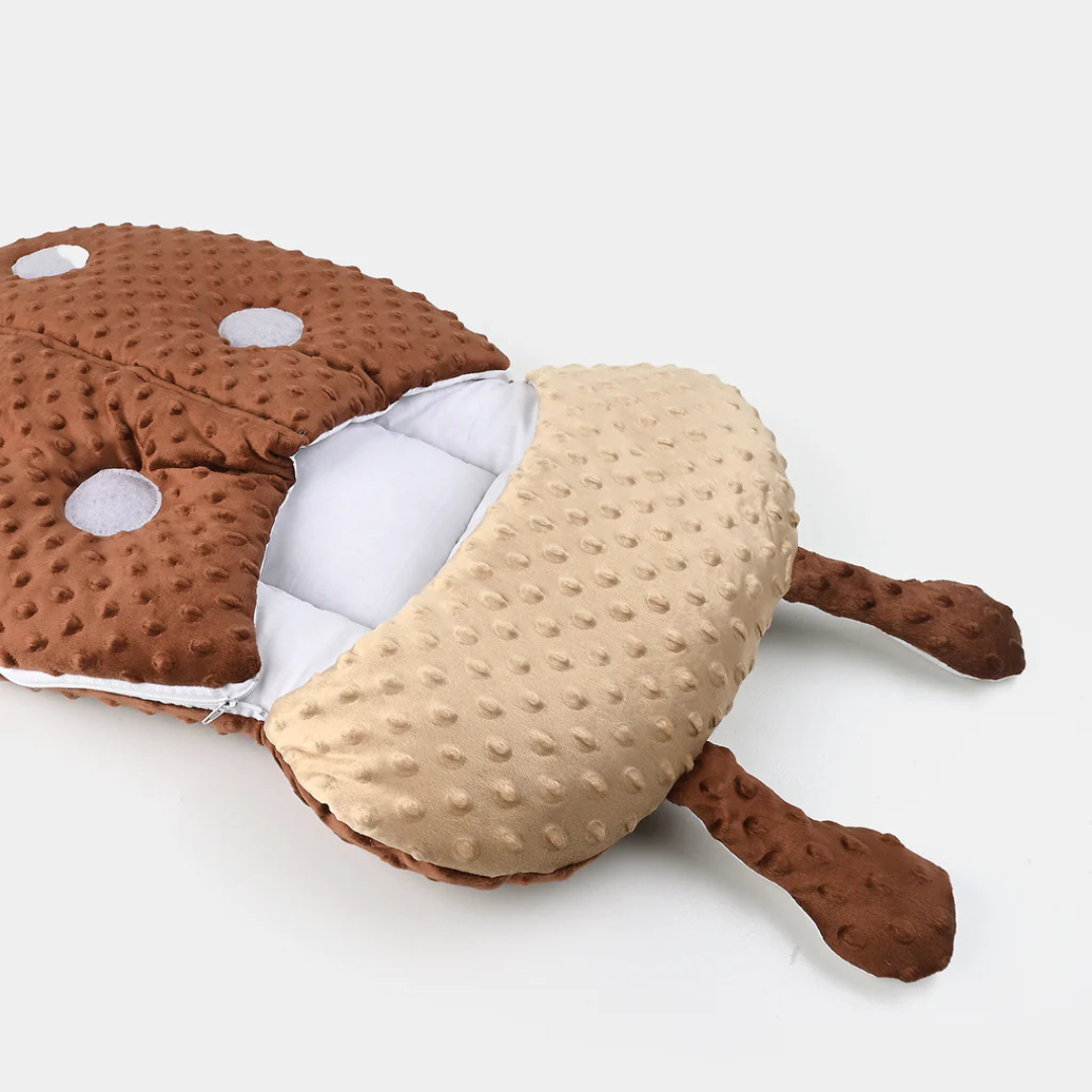 Adorable Brown Minky Carry Nest for Babies