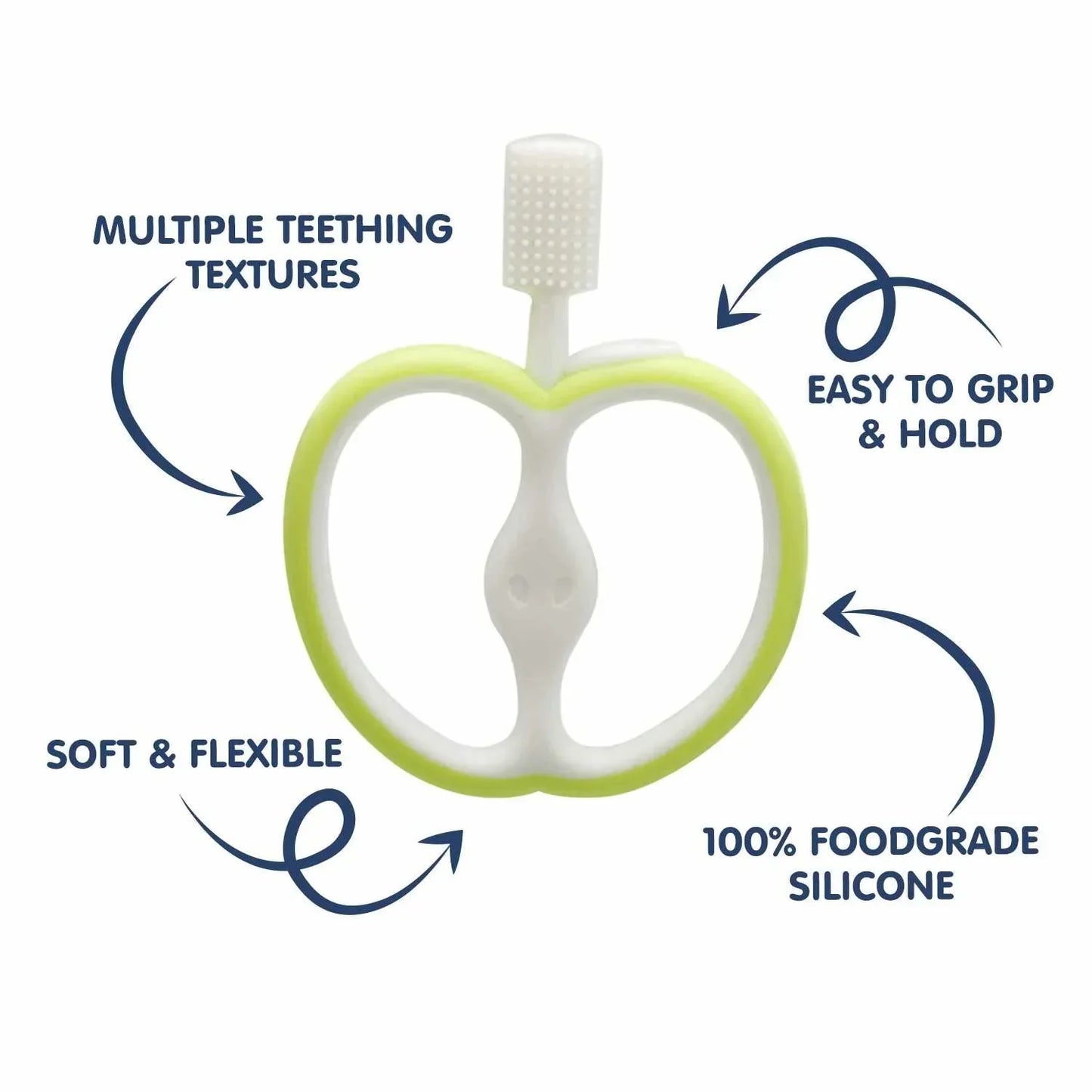 Baby Apple Silicone teether brush