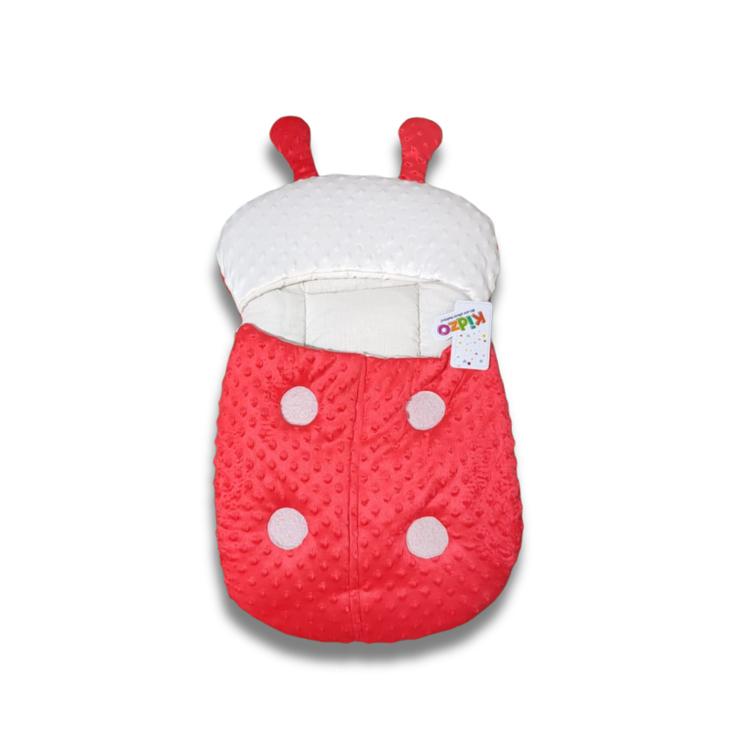 Adorable Red Minky Carry Nest for Babies