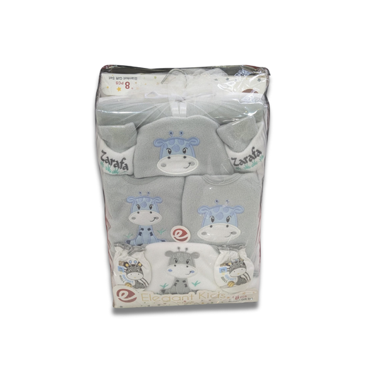 Newborn 8-Piece Grey Winter Baby Blanket Set