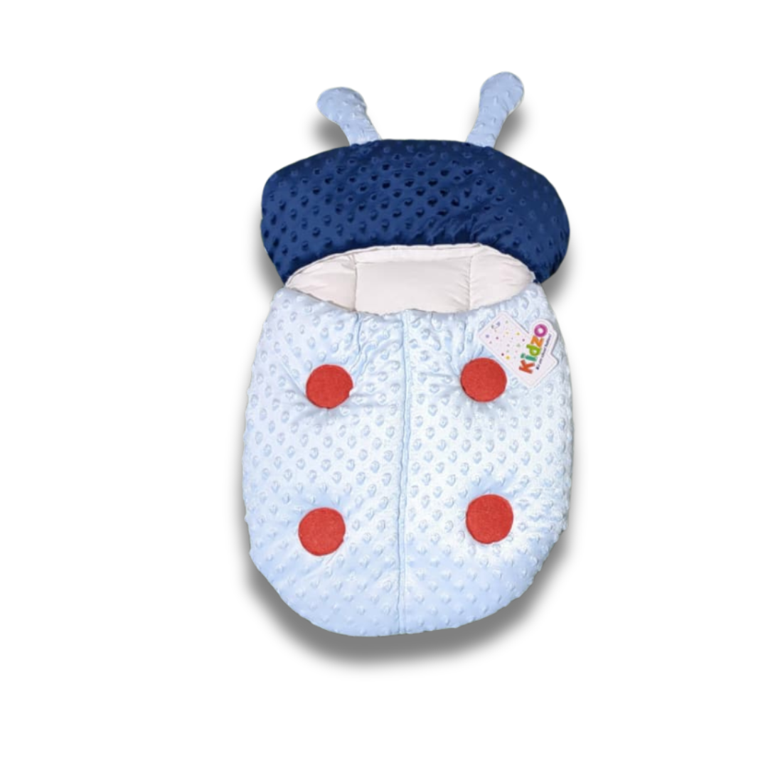 Adorable Blue Minky Carry Nest for Babies
