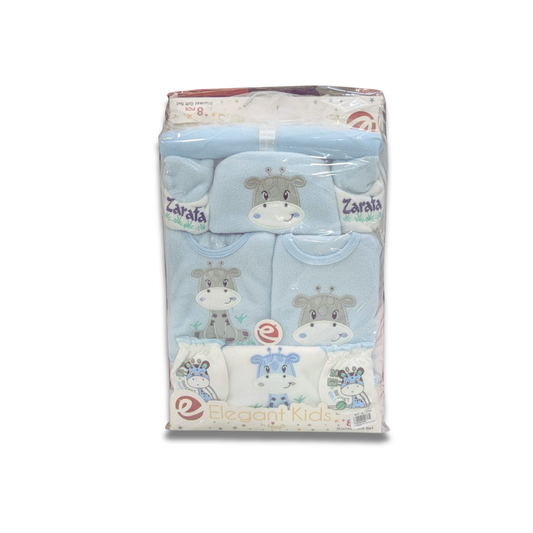 Newborn 8-Piece Blue Winter Baby Blanket Set