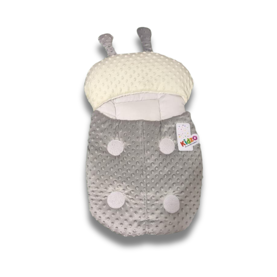 Adorable Grey Minky Carry Nest for Babies