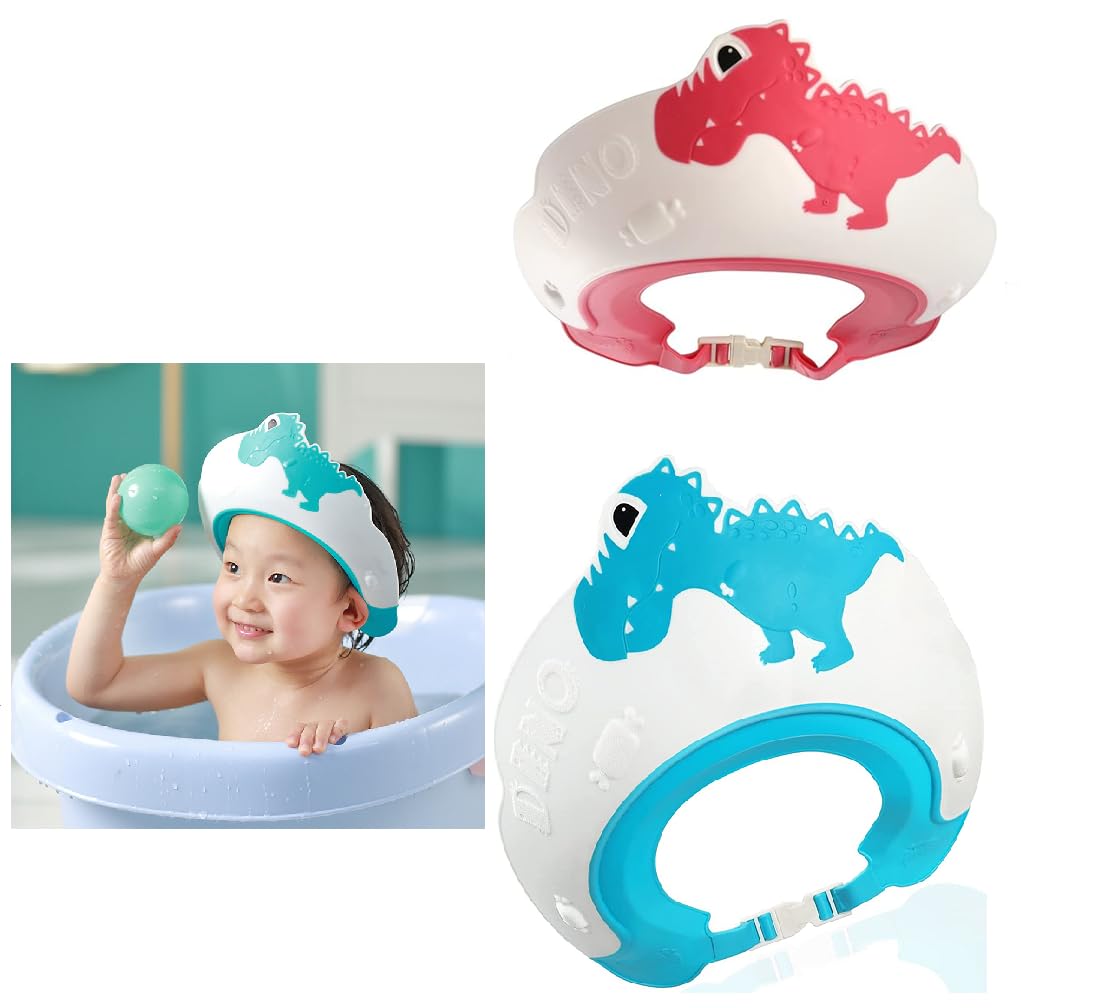 Baby Adjustable Dino  Shower Hat