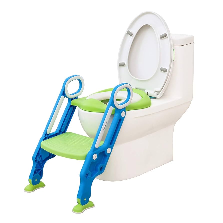 Adjustable Baby Toilet Training Seat with Step Stool & Handrails