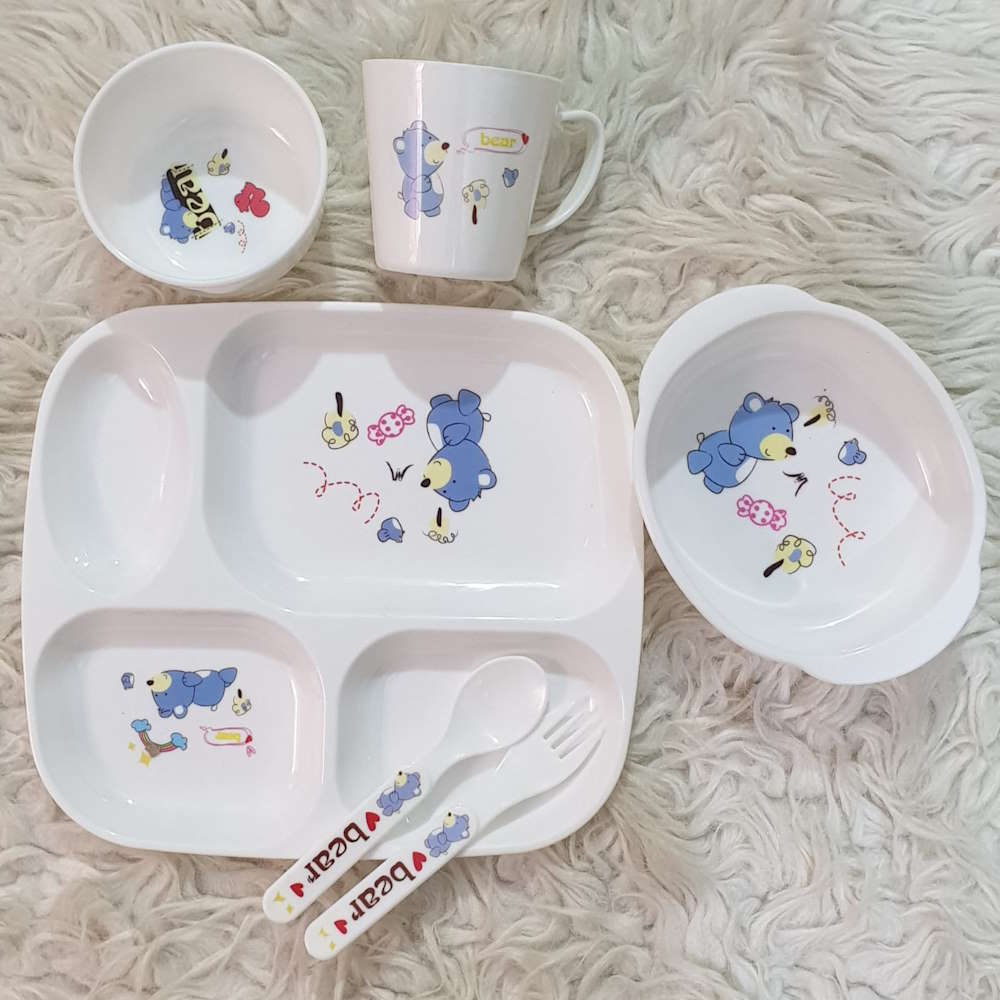 6 Pc Kids Tableware Feeding set