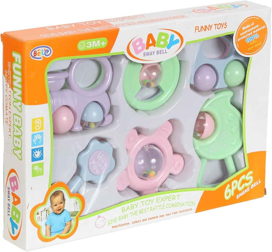 Baby Shaker Rattle |Classic Sound Toy with Beads Inside