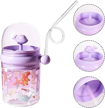 Kids whale water drinking Cup with Straw 260ml