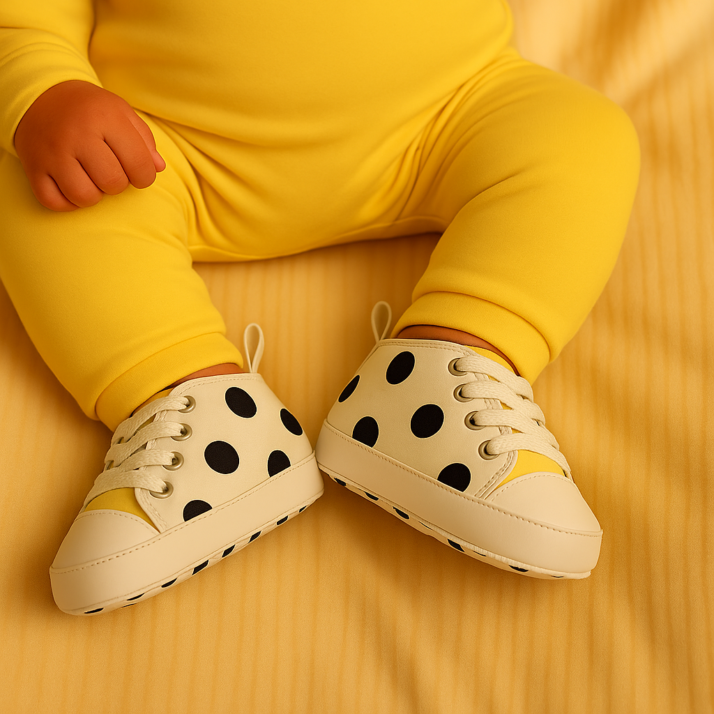 Bold Polka Soft-Sole Baby Shoes