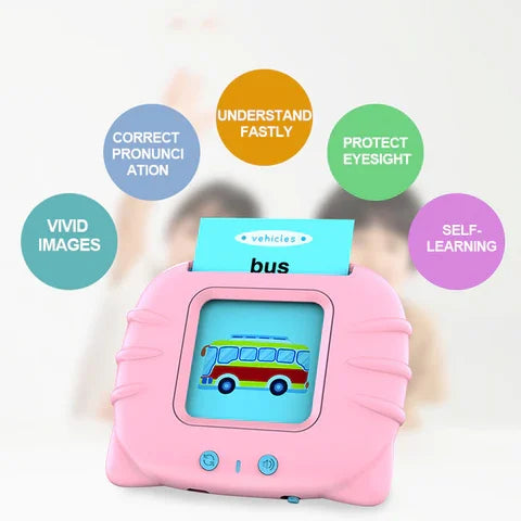 Kids Pink Rechargeable Educational talking Flashcards