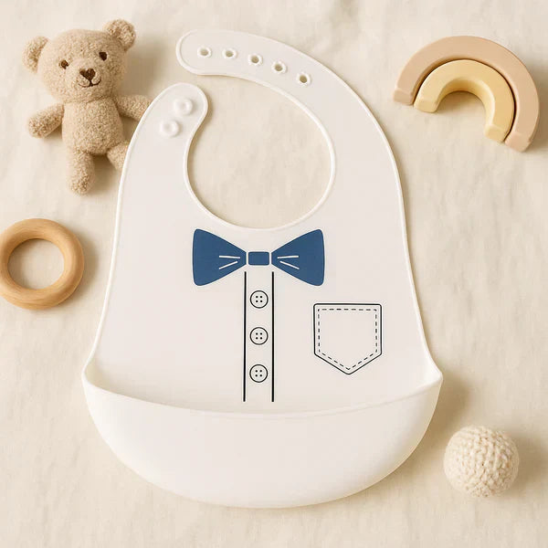 Pocket Bow Baby Comfortable Silicone Bib