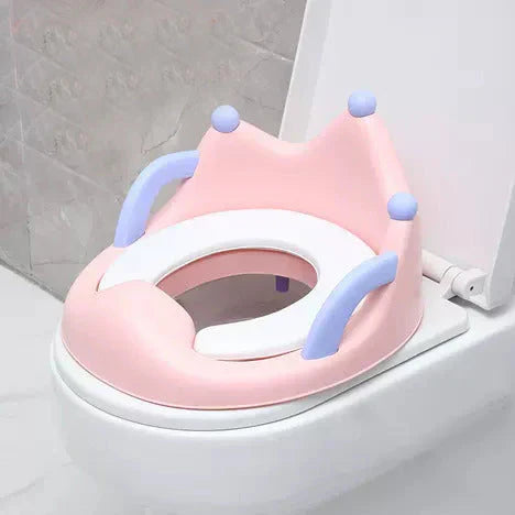Crown shaped kids toilet seat
