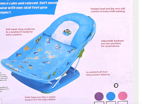 Portable Baby Bath Seat with Adjustable Recline