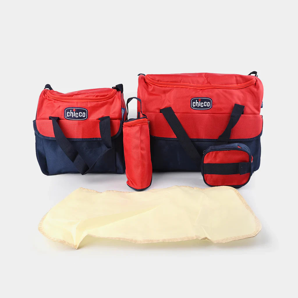 Multi-Functional Baby Diaper Bag Set (5 Pcs) | Large & Medium Bags with Accessories for Travel