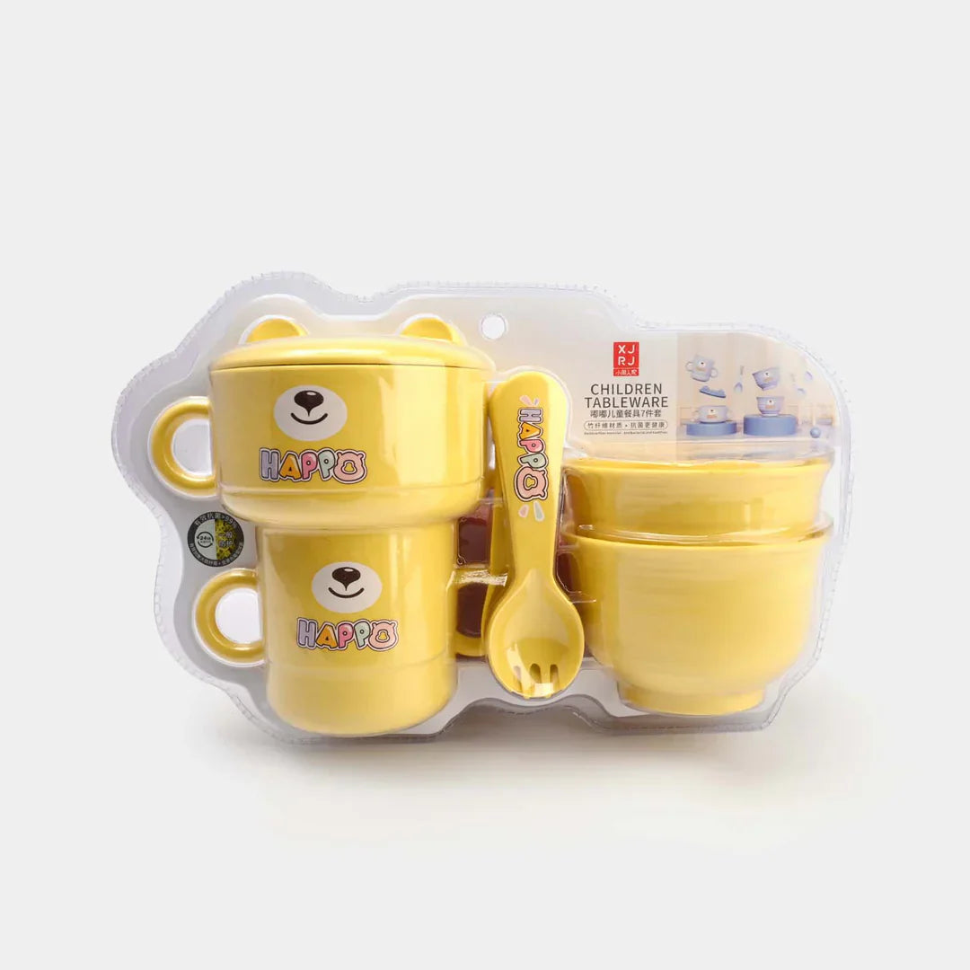 Baby Multicolor 7 Pc Happy Table Feeding Set