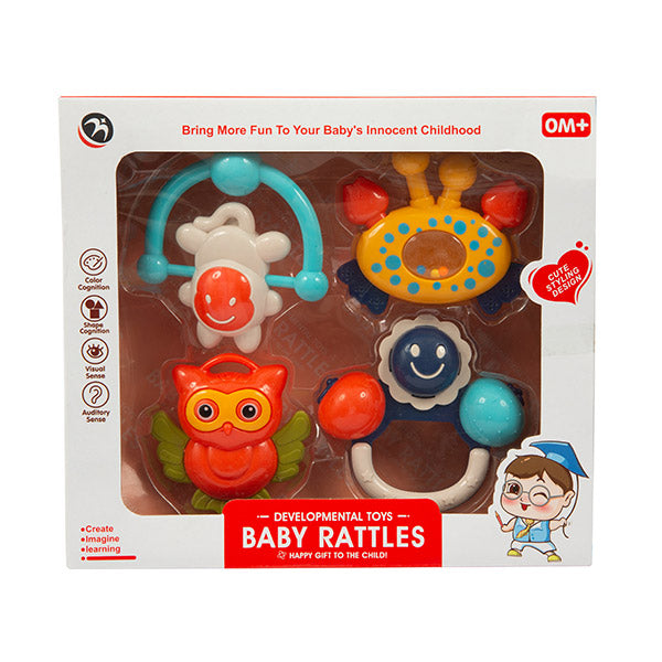 Baby 4 Pc Rattle Set
