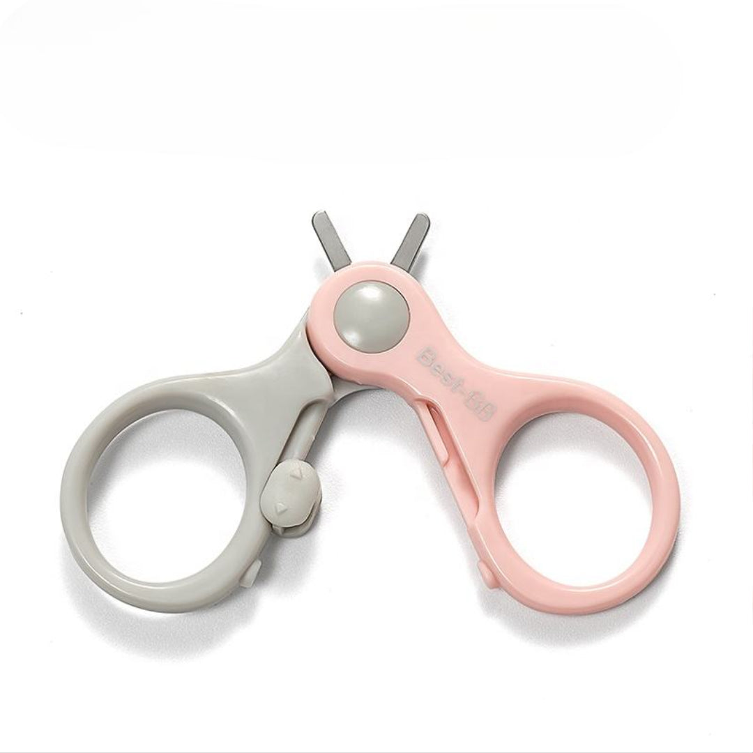 newborn Safety Nail Scissors Pink & Grey