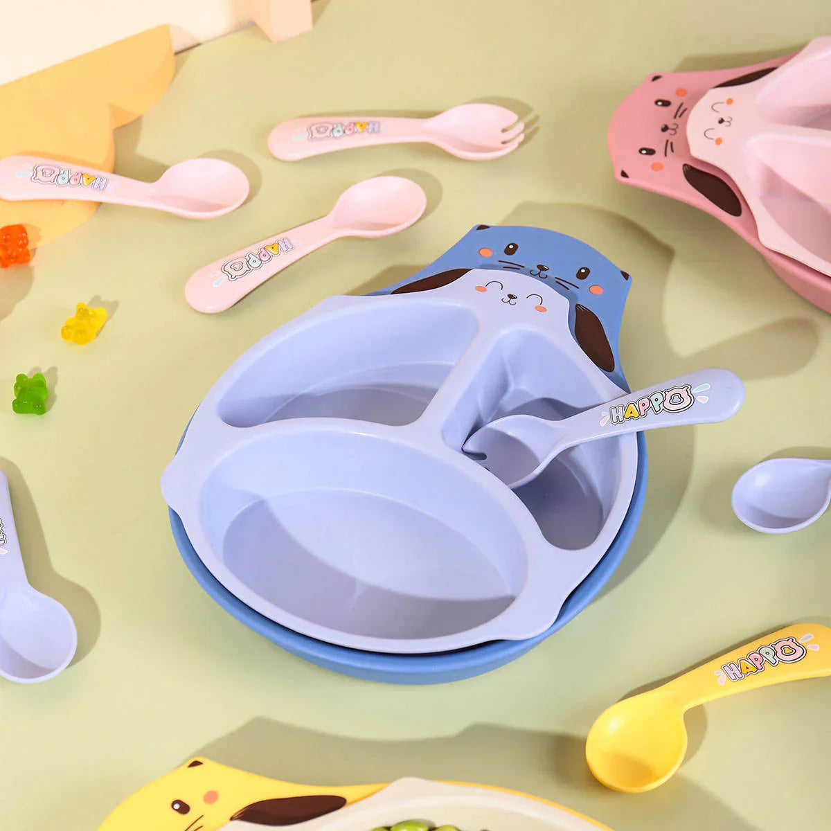 Baby Multicolor 7 Pc Table Feeding Set