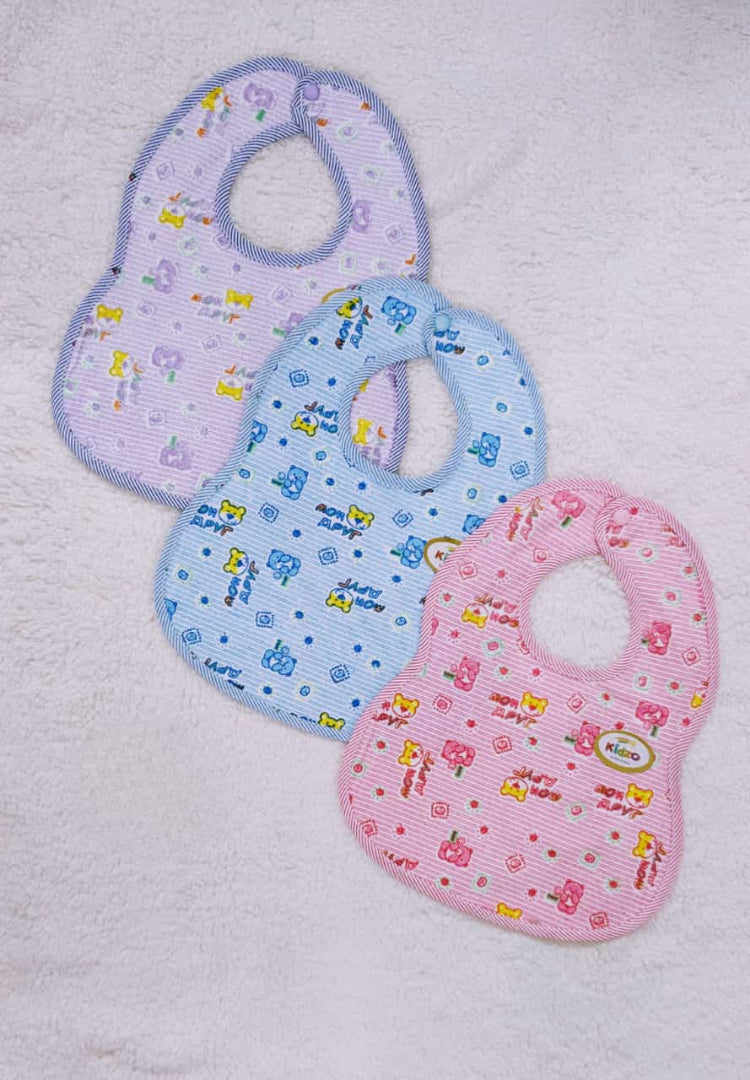 Baby Cotton button Bibs ( Pack of 3)