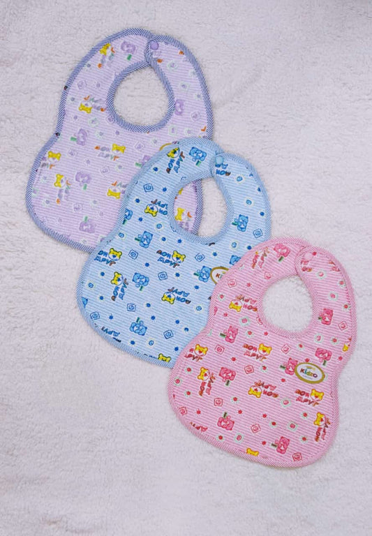 Baby Cotton button Bibs ( Pack of 3)