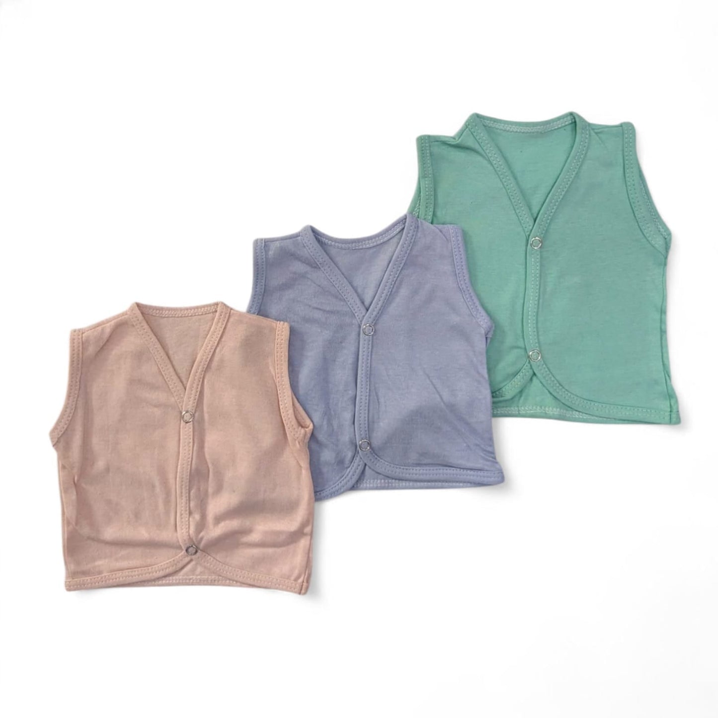Newborn Sleeveless Vest (Pack of 3)