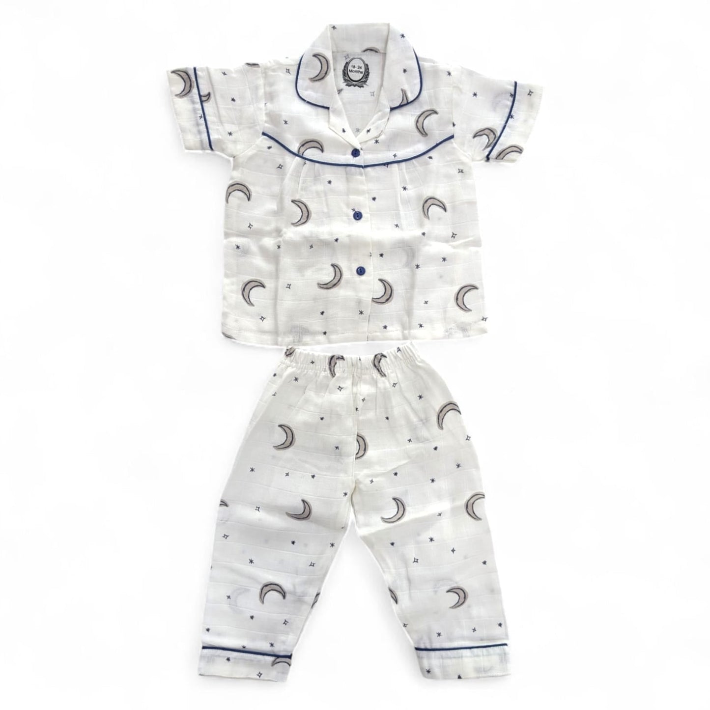 Little Girl Star & Moon Design Night Suit