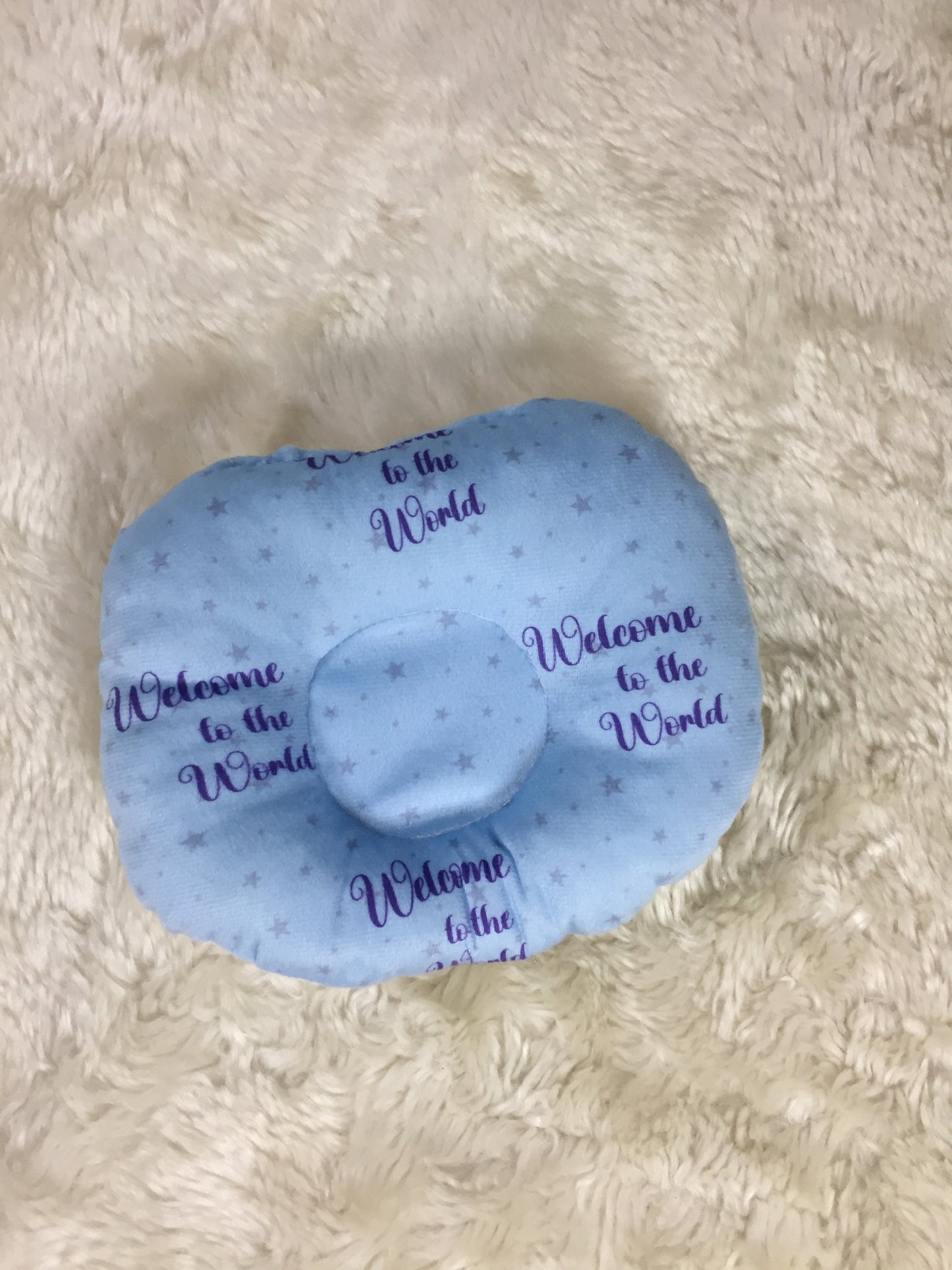 “Welcome to the World” + Pillow Pink Velvet Newborn Carry Nest