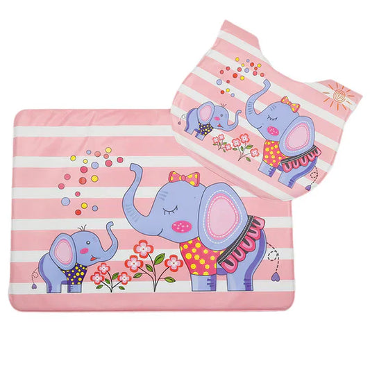 Baby Cartoon animated Sheet & Bib